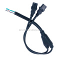 Splitter power cord C14 Plug to 2 x C13 Socket Y cable